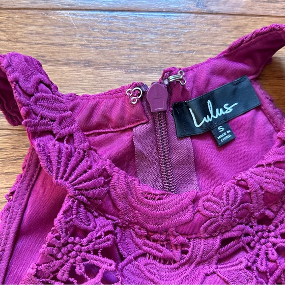 Lulus Love Poem Magenta Lace Dress - Picture 6 of 13